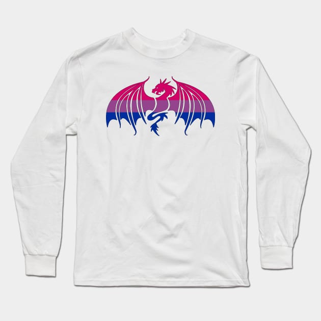 Bisexual Pride Dragon Long Sleeve T-Shirt by EmrysMartigan